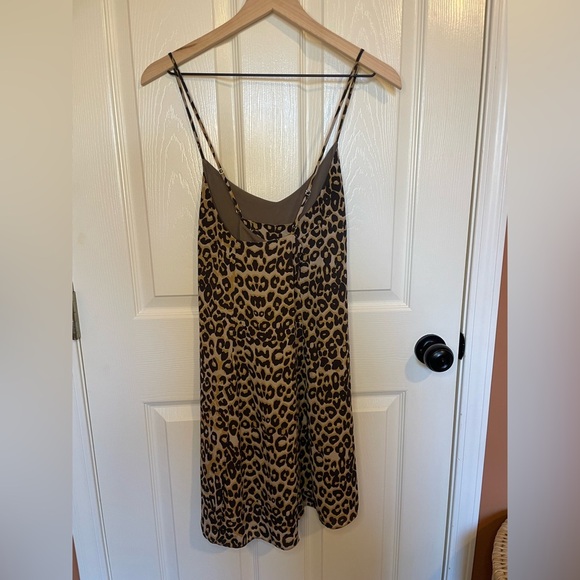 Rebecca Minkhoff Sam Slip Dress Leopard Print Size 8 - Picture 8 of 9